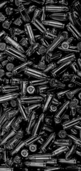 bullet, ammunition, black Wallpaper 1080x2280