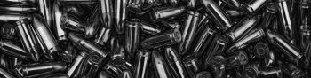 bullet, ammunition, black Wallpaper 1590x400
