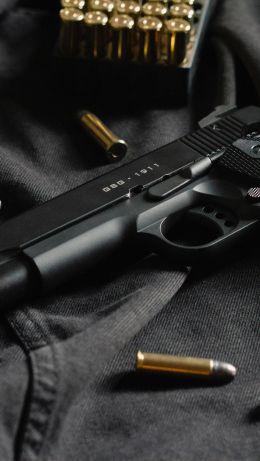 M1911, gun, weapon Wallpaper 640x1136