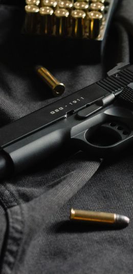 M1911, gun, weapon Wallpaper 1080x2220