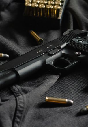 M1911, gun, weapon Wallpaper 1640x2360