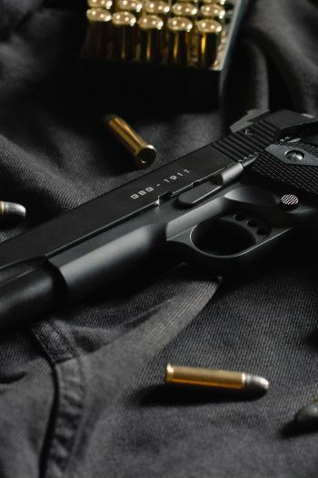 M1911, gun, weapon Wallpaper 640x960