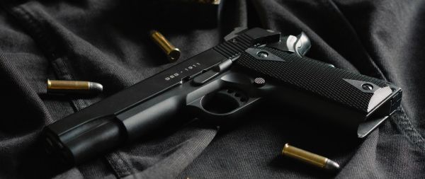 M1911, gun, weapon Wallpaper 2560x1080