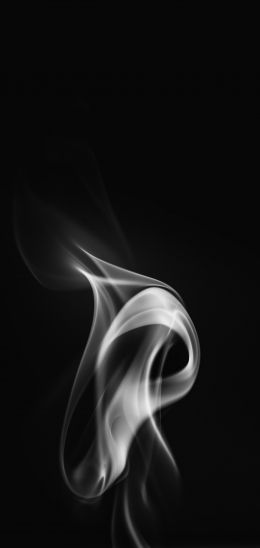 smoke, black and white Wallpaper 1440x3040