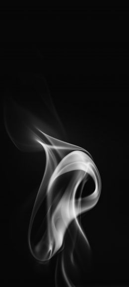 smoke, black and white Wallpaper 1080x2400