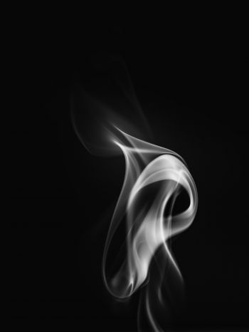 smoke, black and white Wallpaper 1668x2224