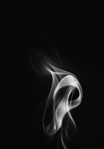 smoke, black and white Wallpaper 1668x2388