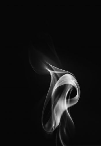 smoke, black and white Wallpaper 1640x2360