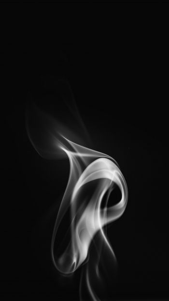 smoke, black and white Wallpaper 640x1136