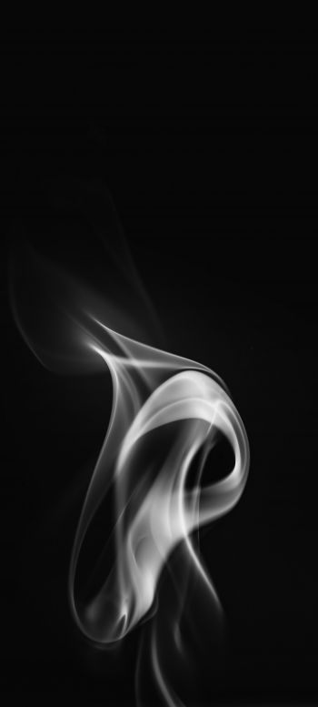 smoke, black and white Wallpaper 720x1600