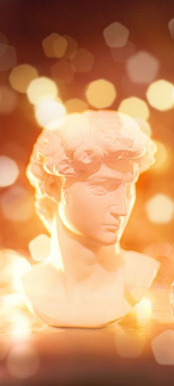David, bust, sculpture Wallpaper 1440x3200