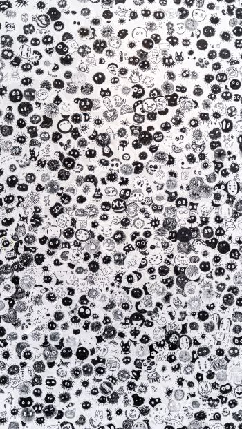 black and white, figure Wallpaper 640x1136