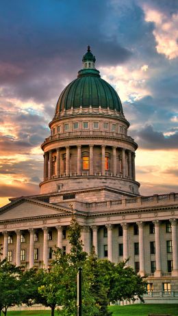 Capitol, dome, Salt Lake City Wallpaper 1440x2560