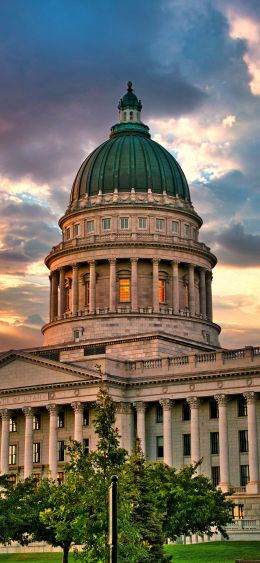 Capitol, dome, Salt Lake City Wallpaper 1080x2340