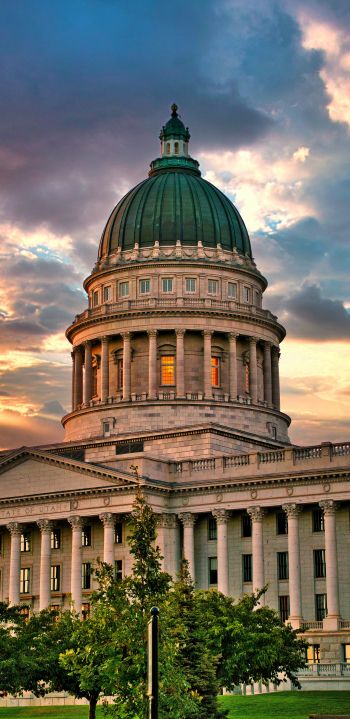Capitol, dome, Salt Lake City Wallpaper 1080x2220