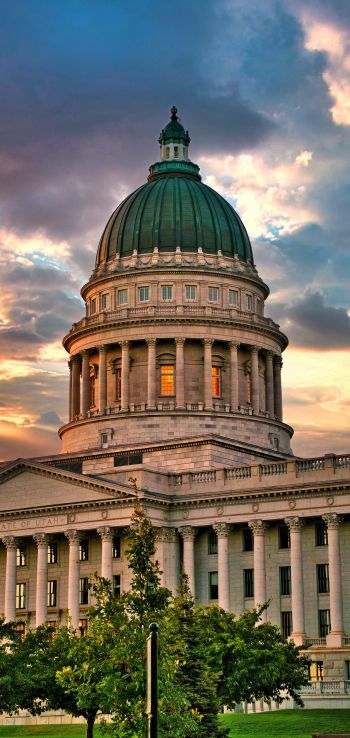 Capitol, dome, Salt Lake City Wallpaper 720x1520