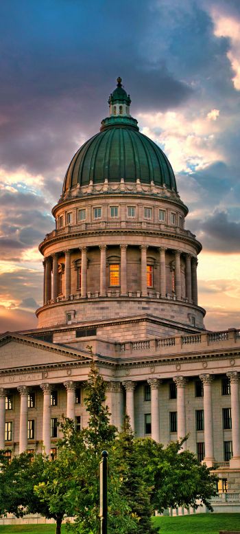 Capitol, dome, Salt Lake City Wallpaper 1080x2400