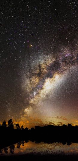 milky way, galaxy, stars Wallpaper 1080x2220