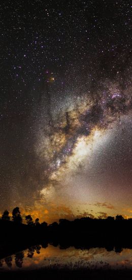 milky way, galaxy, stars Wallpaper 1440x3040