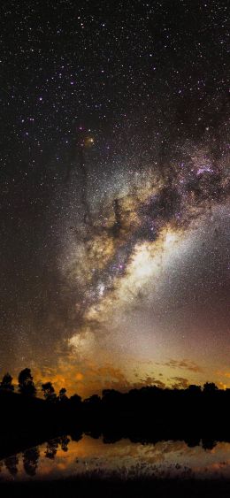 milky way, galaxy, stars Wallpaper 1080x2340