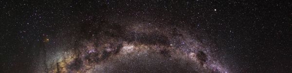 milky way, galaxy, stars Wallpaper 1590x400