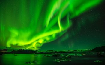 northern lights, green, landscape Wallpaper 2560x1600