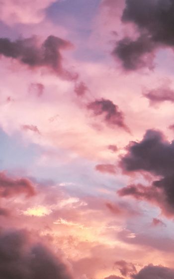 pink sky, clouds Wallpaper 800x1280