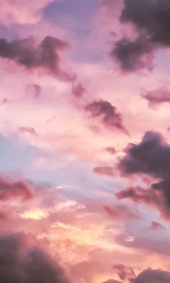 pink sky, clouds Wallpaper 1200x2000
