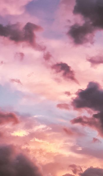 pink sky, clouds Wallpaper 600x1024