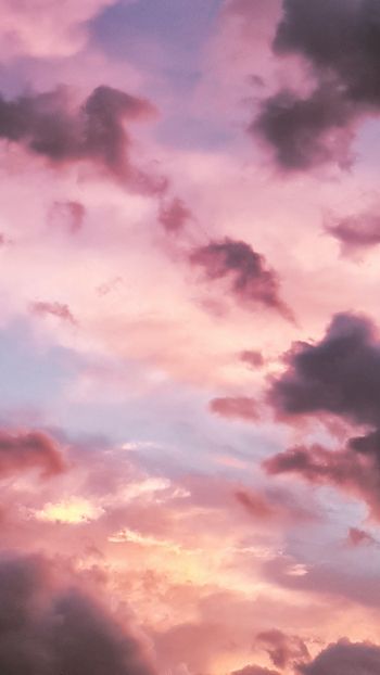 pink sky, clouds Wallpaper 1440x2560