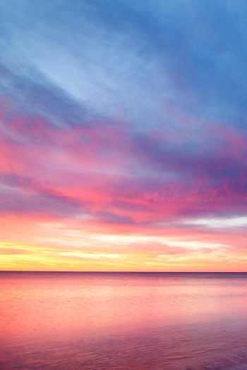beach, sea, sunset Wallpaper 640x960