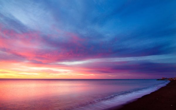 beach, sea, sunset Wallpaper 2560x1600