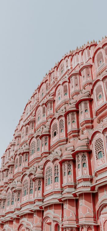 Hawa-Mahal, palace, India Wallpaper 1284x2778