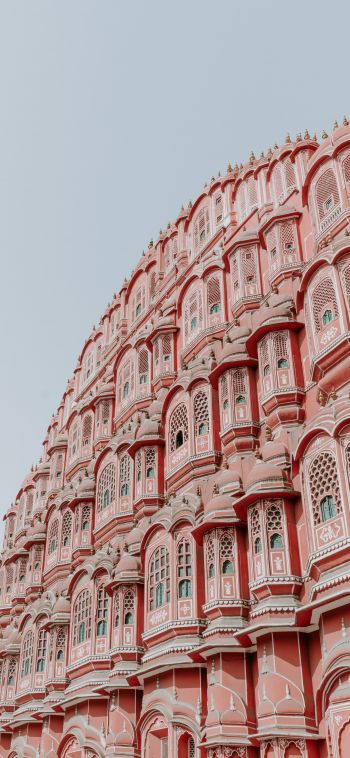 Hawa-Mahal, palace, India Wallpaper 1080x2340
