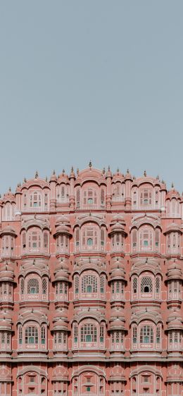 Hawa-Mahal, India, pink Wallpaper 1170x2532