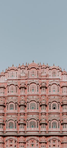 Hawa-Mahal, India, pink Wallpaper 1440x3200