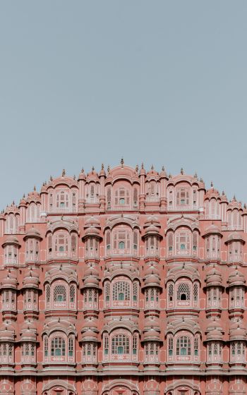 Обои 800x1280 Хава-Махал, Индия, розовый