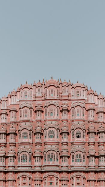 Обои 640x1136 Хава-Махал, Индия, розовый