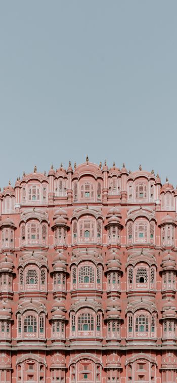 Обои 828x1792 Хава-Махал, Индия, розовый
