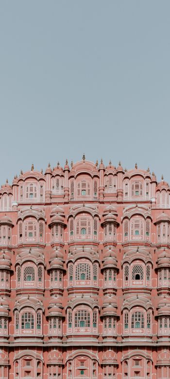 Hawa-Mahal, India, pink Wallpaper 1440x3200