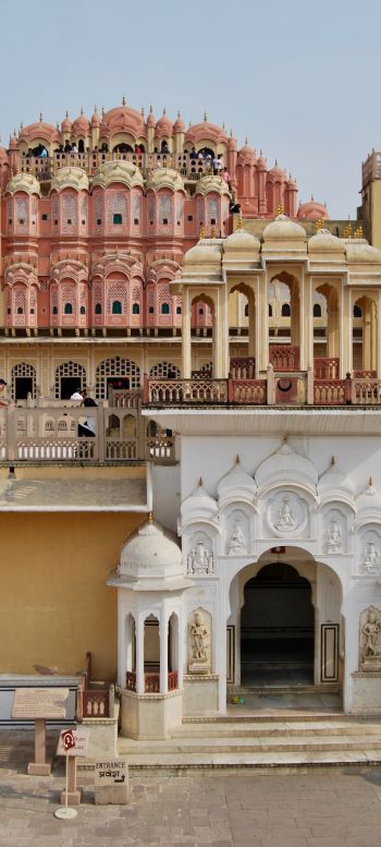 Обои 1440x3200 Хава-Махал, дворец, Индия