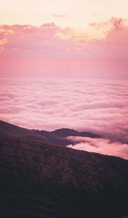 pink sky, clouds Wallpaper 600x1024