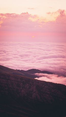 pink sky, clouds Wallpaper 2160x3840