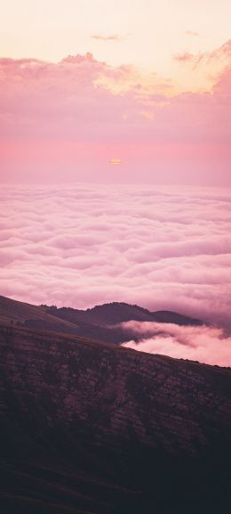 pink sky, clouds Wallpaper 1080x2400