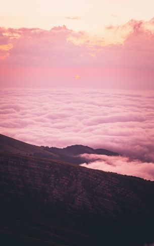 pink sky, clouds Wallpaper 1200x1920