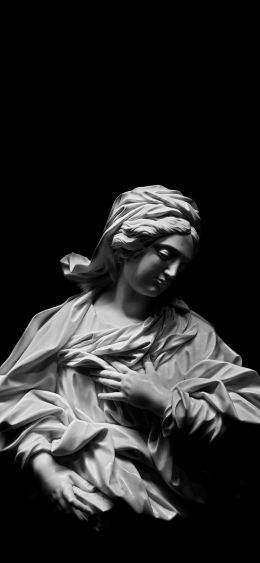 sculpture, statue, black Wallpaper 1080x2340