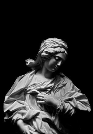 sculpture, statue, black Wallpaper 1668x2388