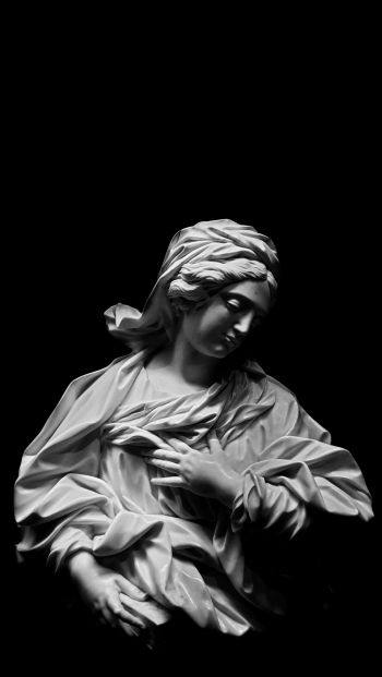 sculpture, statue, black Wallpaper 640x1136