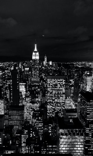 New York, USA, night Wallpaper 1200x2000