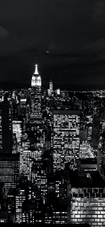 New York, USA, night Wallpaper 1284x2778
